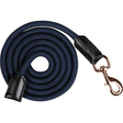 HKM Rosegold Glamour Style Lead Rope With Snap Hook #colour_deep-blue-rosegold