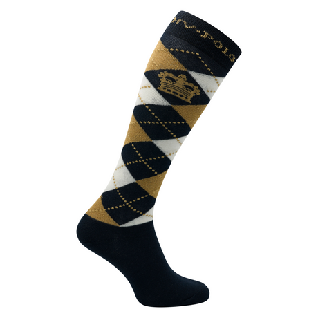 HV Polo Argyle Socks #colour_navy-sand-gold
