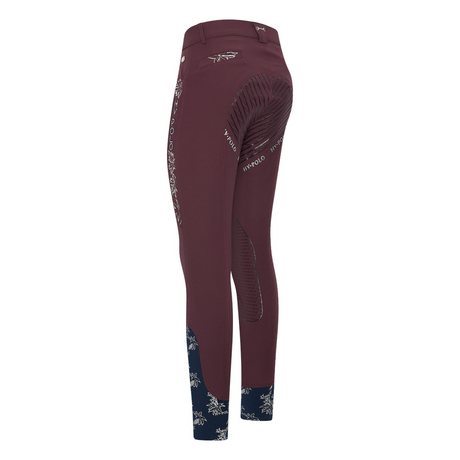 HV Polo Marijn Palm Springs Full Grip Riding Breeches #colour_dark-berry