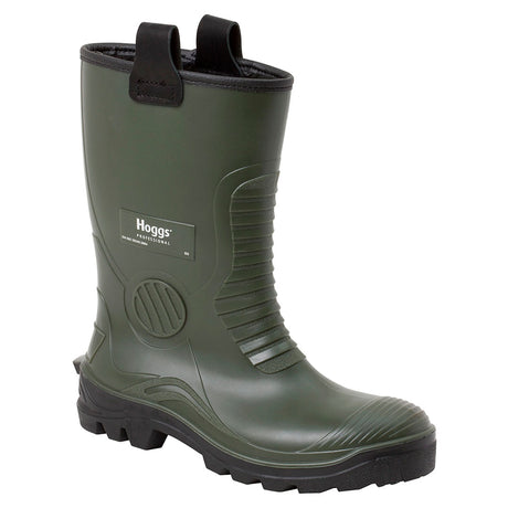 Hoggs of Fife Aqua Tuff Safety Rigger Wellington Boots #colour_green