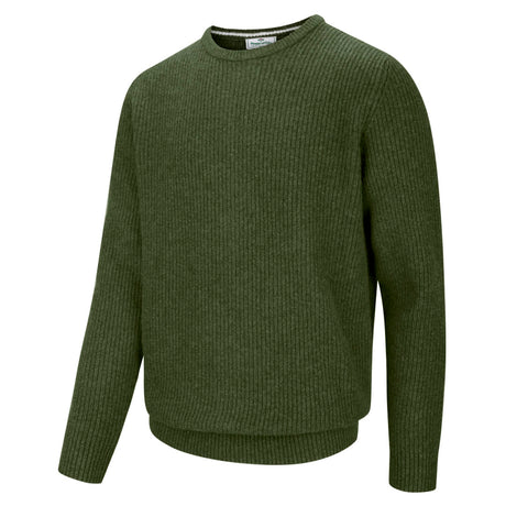 Hoggs of Fife Borders Men's Ribbed Knit Jumper #colour_thyme