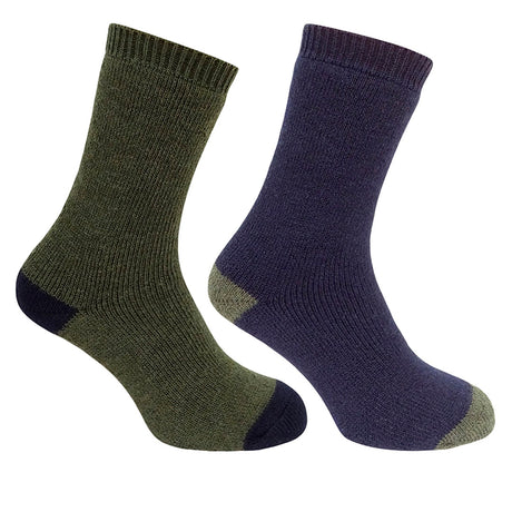 Hoggs of Fife Country Short Socks #colour_dark-green-dark-navy