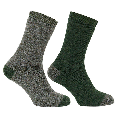 Hoggs of Fife Country Short Socks #colour_tweed-loden