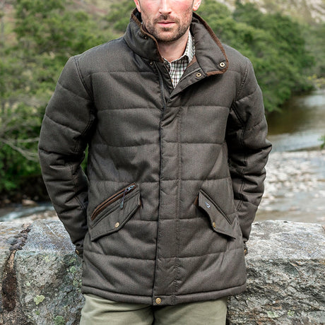Hoggs of Fife Elgin Men's Quilted Jacket #colour_green