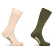 Hoggs of Fife Field Pro Thermal Socks - Pack of 2 #colour_olive-oatmeal