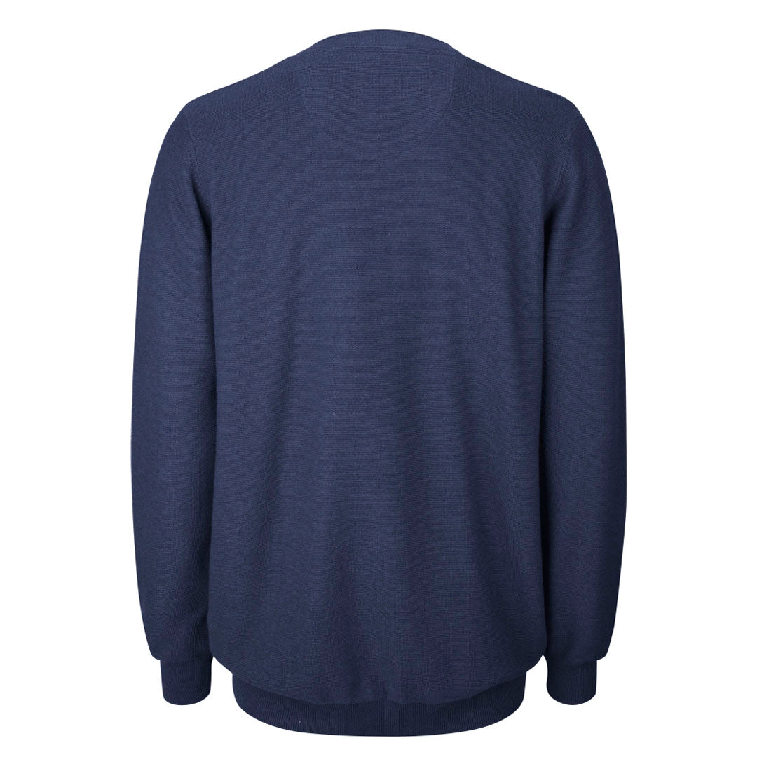 Hoggs of Fife Luffness Men's V-Neck Pullover Sweatshirt #colour_indigo