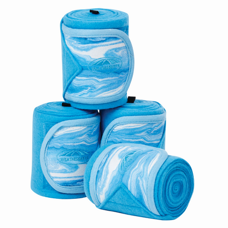 Weatherbeeta Marble Fleece Bandages #colour_blue-swirl-marble-print