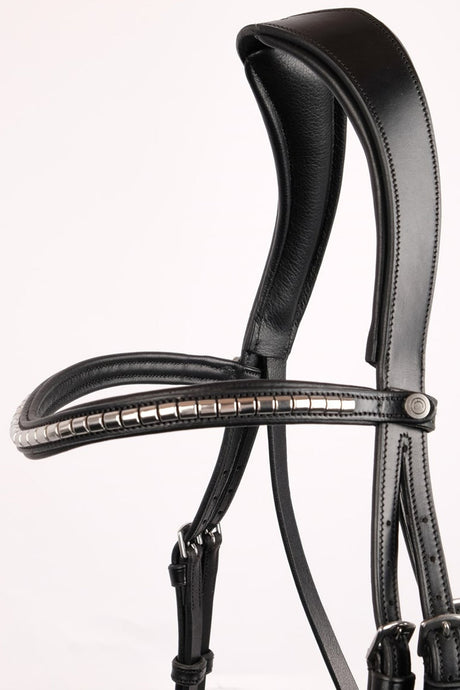 Montar Browband With Silver Clinchers #colour_black