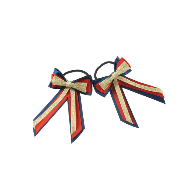 ShowQuest Piggy Bow with Tails #colour_navy-red-gold