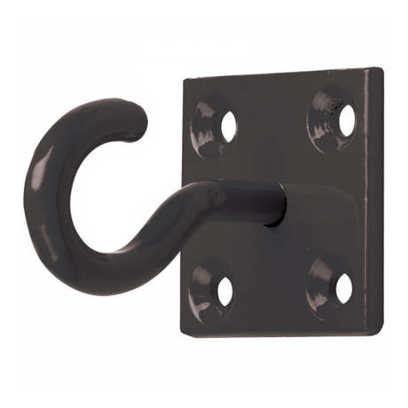 Perry Equestrian Chain Hook on Plate - Pack of 2 #colour_black