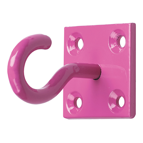 Perry Equestrian Chain Hook on Plate - Pack of 2 #colour_pink