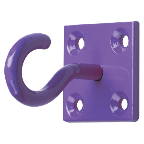 Perry Equestrian Chain Hook on Plate - Pack of 2 #colour_purple