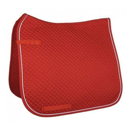 HKM Dressage Saddle Cloth With Piping #colour_red-white