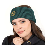 Shires Aubrion Alperton Knitted Headband #colour_dark-green