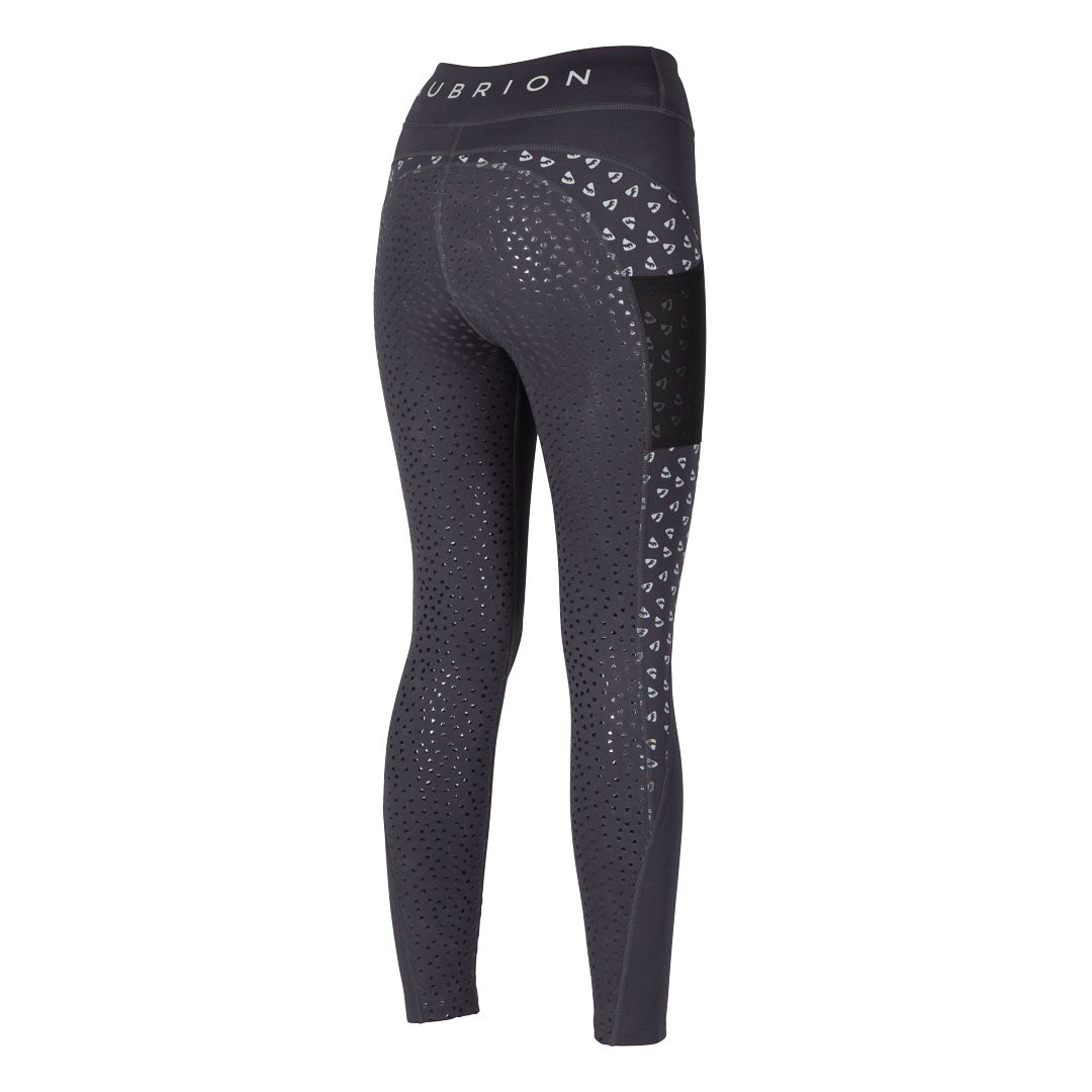 Shires Aubrion Coombe Full Grip Girls Riding Tights #colour_reflective