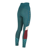 Shires Aubrion Eastcote Full Grip Girls Riding Tights #colour_dark-green