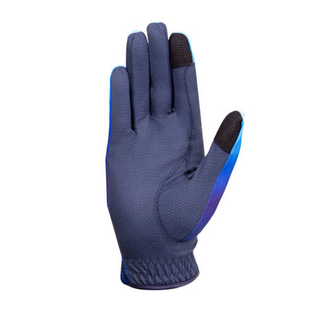 Hy Equestrian Ombre Children's Riding Gloves#colour_navy-ocean
