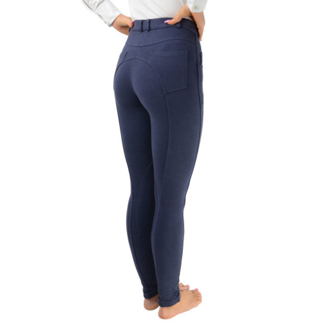 Hy Equestrian Ladies Melton Riding Tights#colour_navy