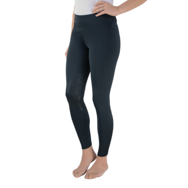 Hy Equestrian Ladies OsloPro Softshell Riding Tights#colour_black