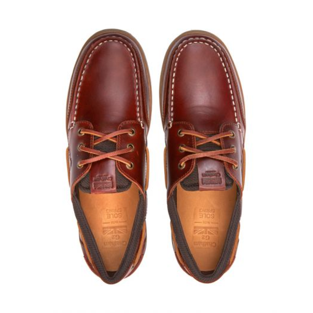Chatham Buton G2 Premium Leather Deck Shoes#colour_red-brown