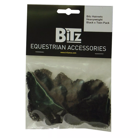 Bitz Hairnets Heavyweight Twin Pack #colour_black