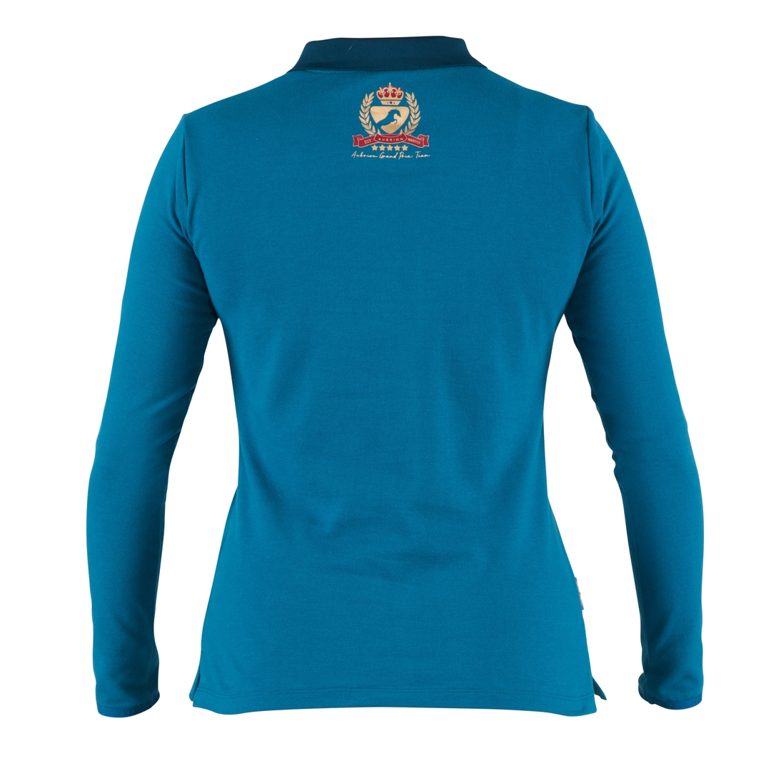 Shires Aubrion Ladies Team Long Sleeve Polo #colour_teal