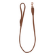 Benji & Flo Superior Rolled Leather Dog Lead #colour_tan-rose-gold