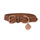 Benji & Flo Deluxe Padded Leather Dog Collar #colour_tan-rose-gold