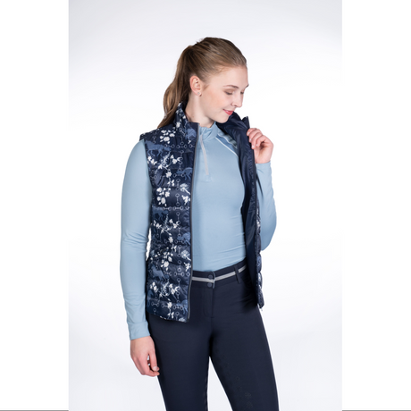 HKM Bloomsbury Quilted Vest #colour_deep-blue-white