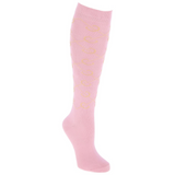 Covalliero Checked Riding Socks #colour_perl-rose