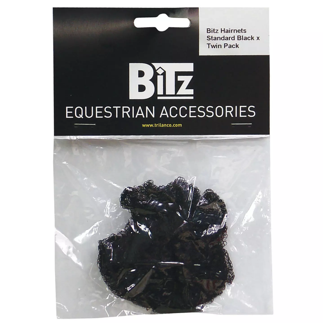 Bitz Hairnets Standard Twin Pack #colour_black