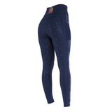 Shires Aubrion Team Girls Riding Tights #colour_navy-blue