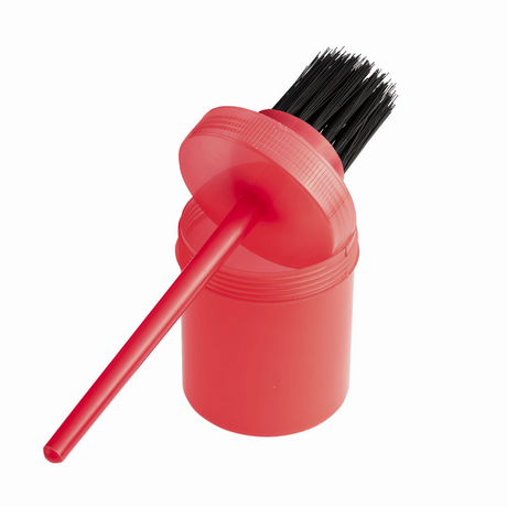 Bitz Hoof Oil Brush With Pot #colour_red