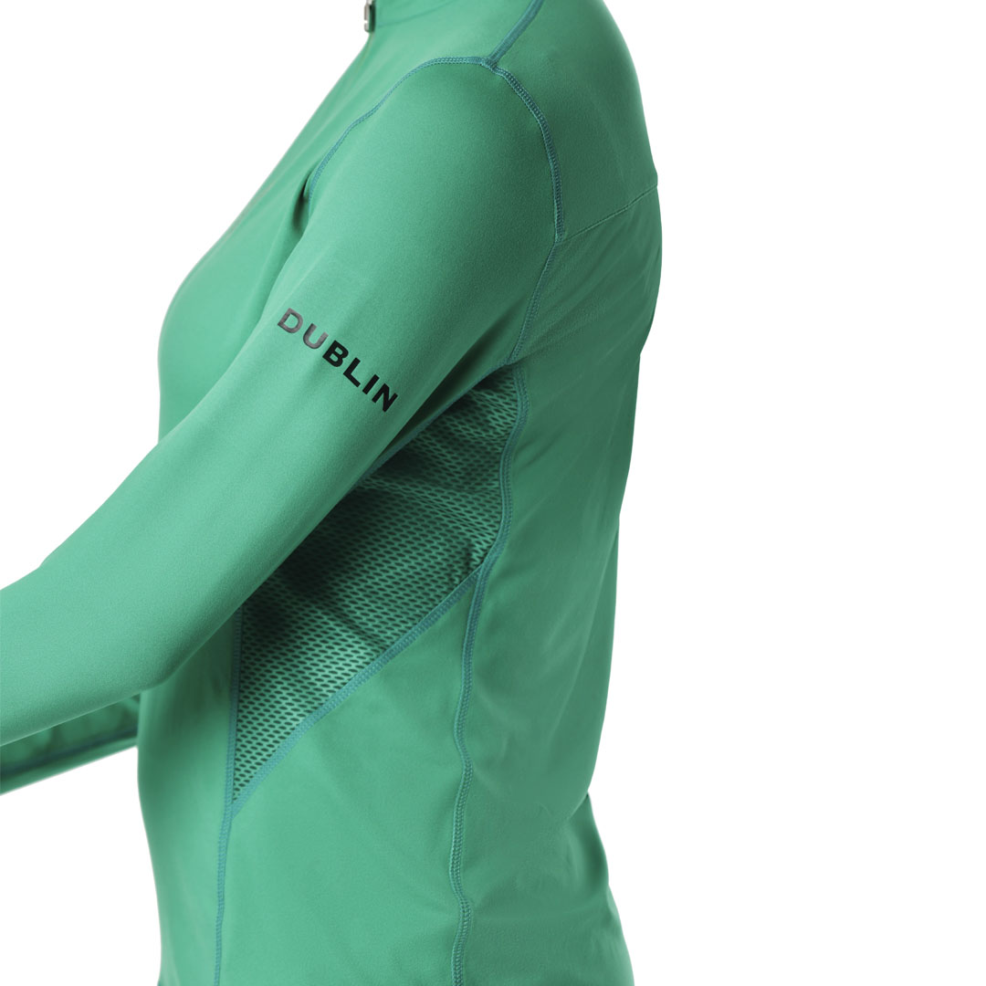 Dublin Kylee Long Sleeve Ladies Technical Shirt #colour_emerald
