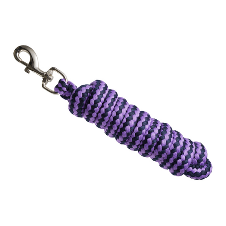 Bitz Soft Handle Two Tone Lead Rope with Trigger Clip #colour_navy-purple