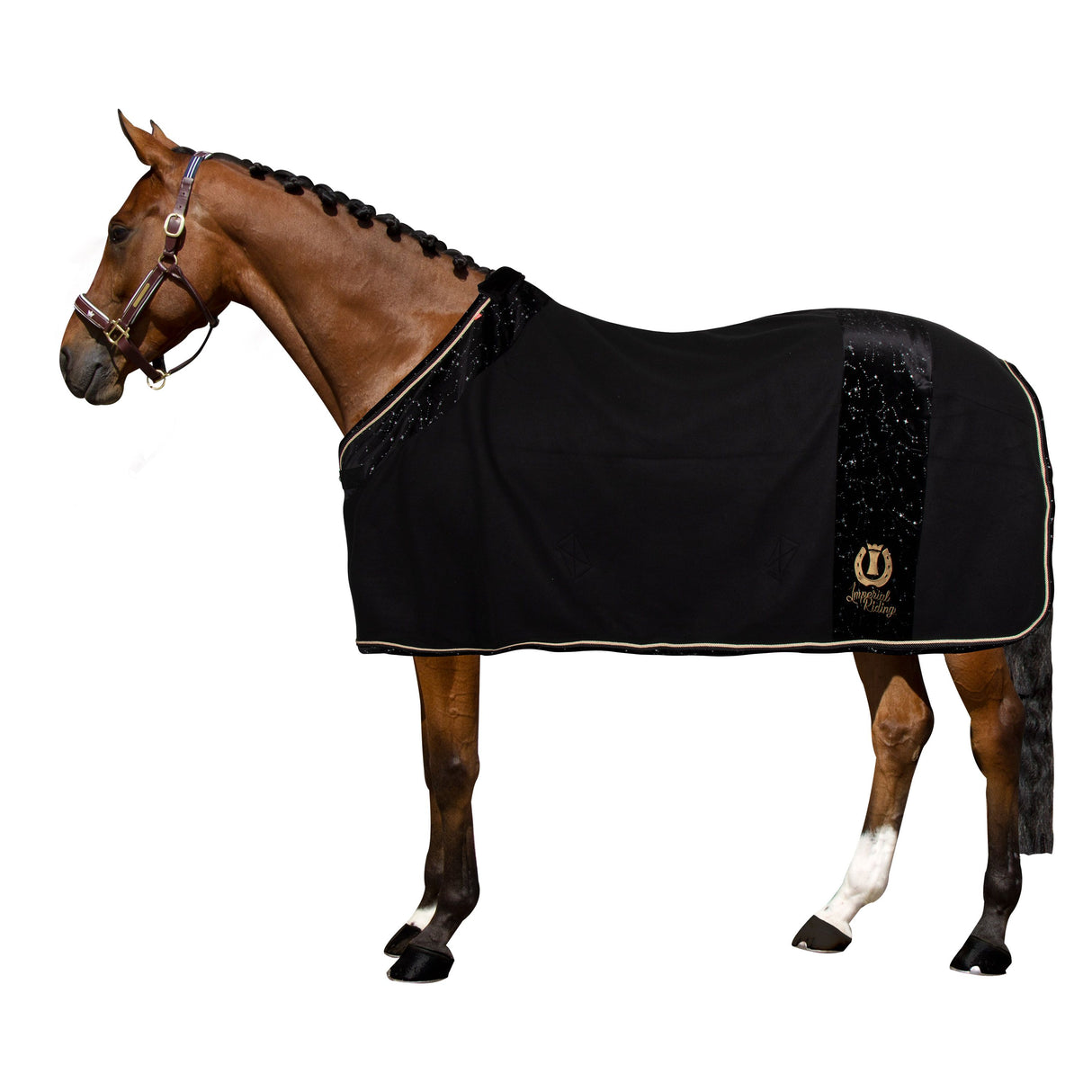 Imperial Riding Ambient Soft Star Fleece Blanket #colour_black