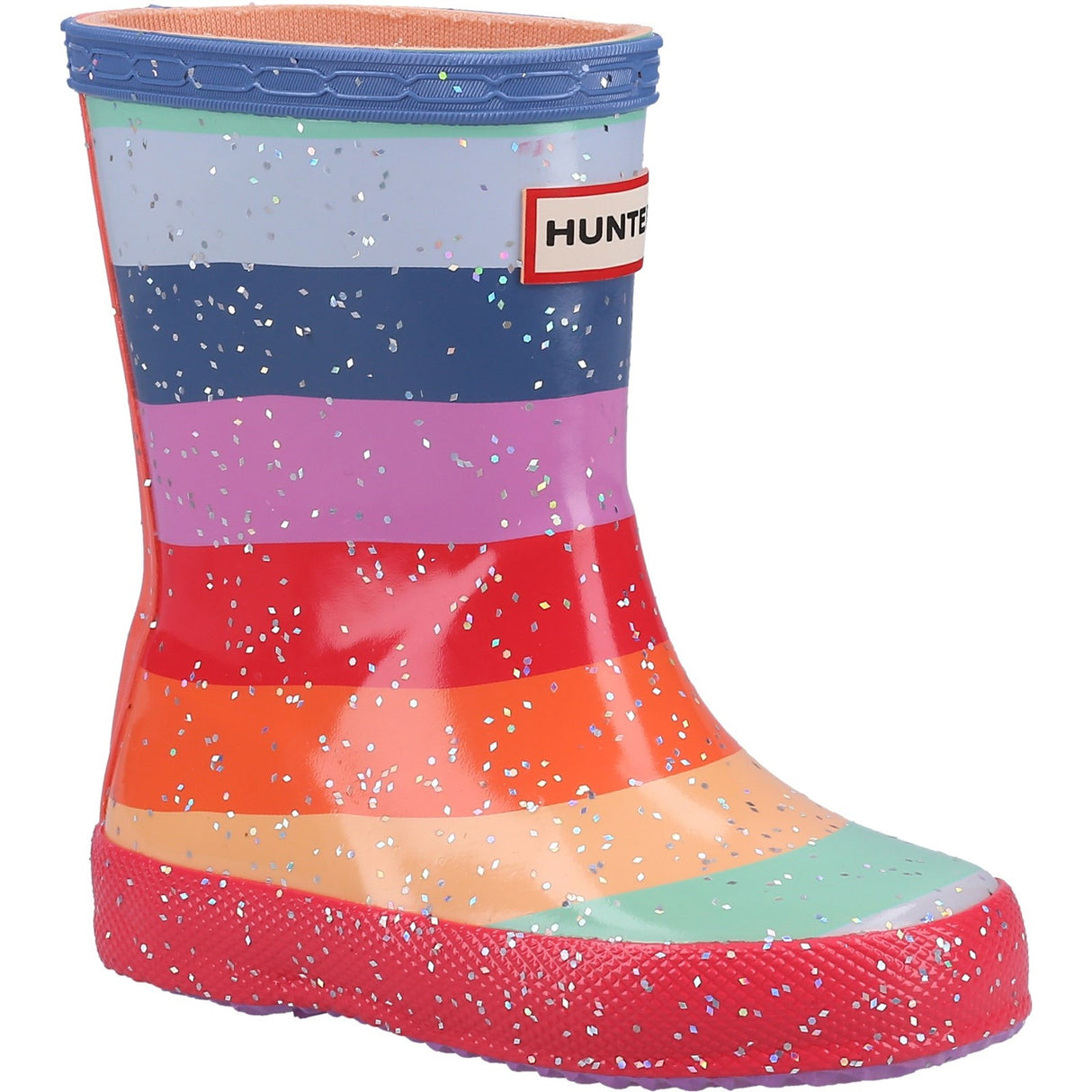 Hunter Original Kid's First Classic Rainbow Giant Glitter Boots