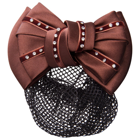 Imperial Riding Hairbow With Net #colour_brown