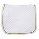 HKM Dressage Saddle Cloth With Piping #colour_white-gold