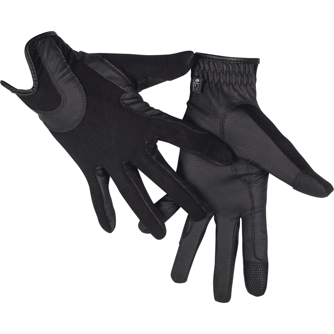 HKM Grip Mesh Riding Gloves #colour_black