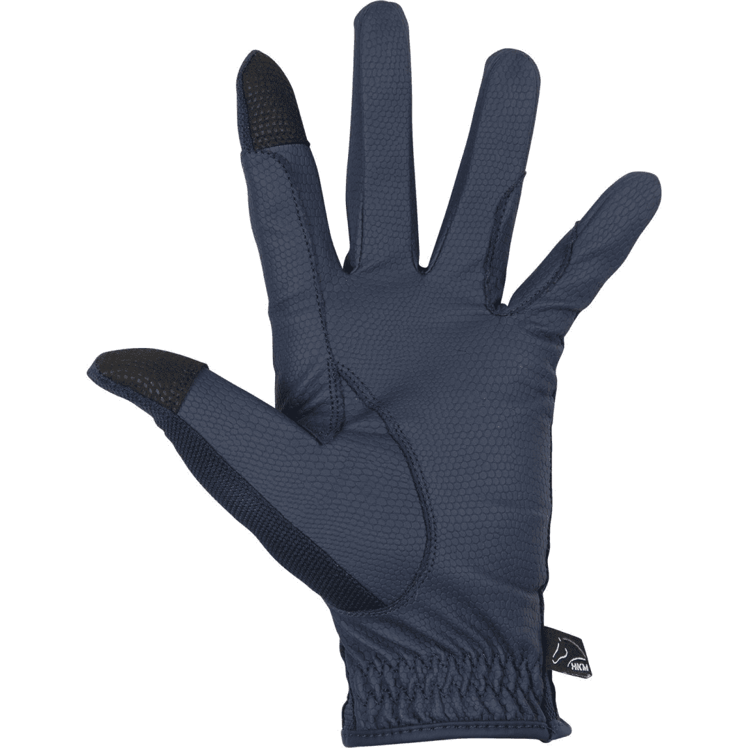 HKM Grip Mesh Riding Gloves #colour_deep-blue