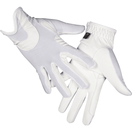 HKM Grip Mesh Riding Gloves #colour_white