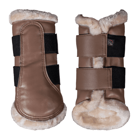 HKM Comfort Premium Fur Protection Boots #colour_taupe