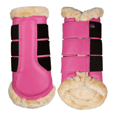 HKM Comfort Premium Fur Protection Boots #colour_pink