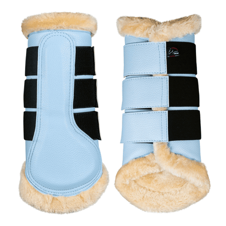 HKM Comfort Premium Fur Protection Boots #colour_baby-blue