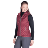 HKM Stella Quilted Vest #colour_wine-red