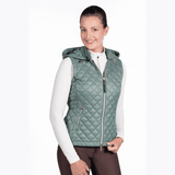 HKM Stella Quilted Vest #colour_deep-green