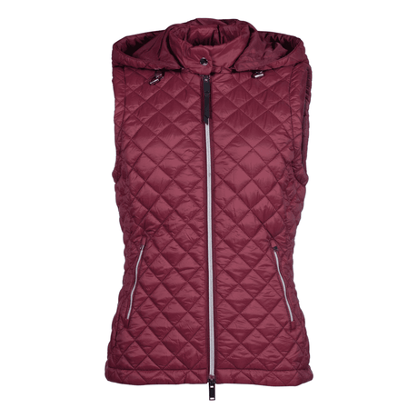 HKM Stella Quilted Vest #colour_wine-red