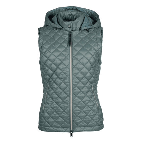HKM Stella Quilted Vest #colour_deep-green