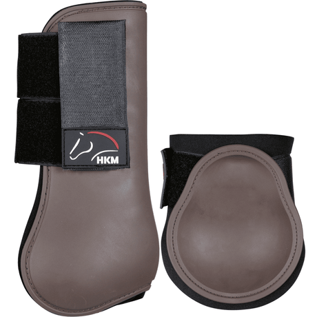 HKM Classic Protection And Feltock Boots Set Of 4 #colour_dark-brown